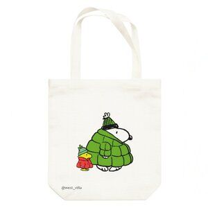 Snoopy & Woodstock Peanuts Winter Puffer Canvas Medium Tote Bag